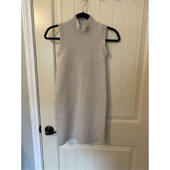 Babaton Dresses & Skirts - Babaton Aritzia Cream Knit Merino Wool Mini Dress Size L (Fits Like a Small)